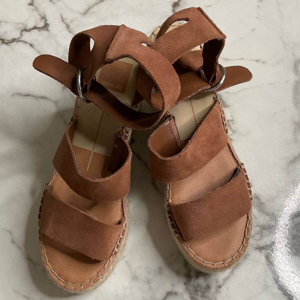 Dolce Vita Brown Wedges with ankle strap 8.5